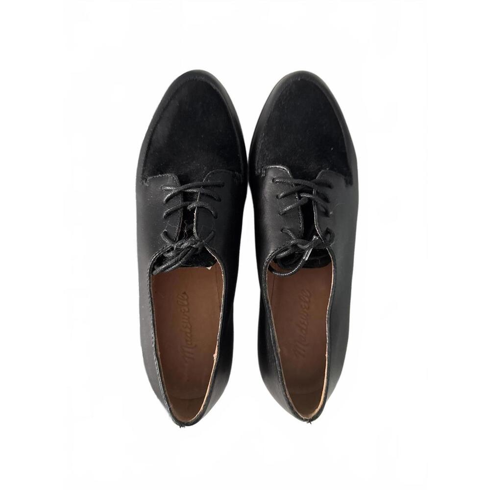 NEW Madewell Black Leather and Suede Alex Oxford Size 6.5M